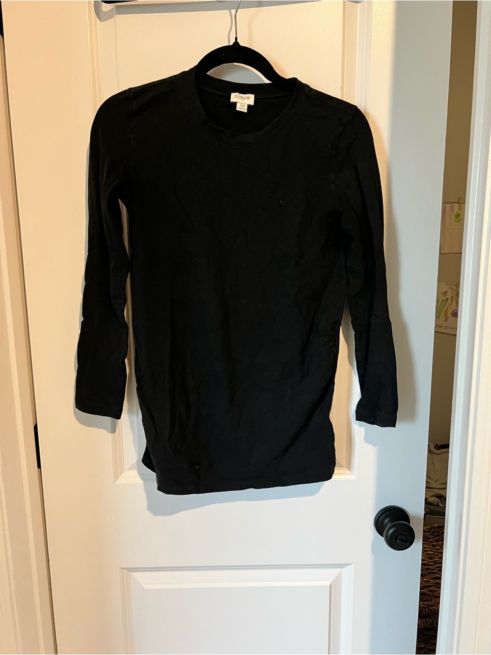 J. Crew Black Long-Sleeve maternity Tee